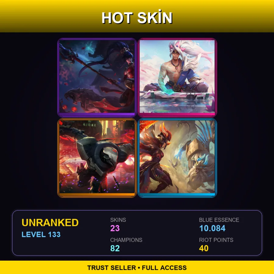 TR | Lv133 | Unranked | 23 Skin | 82 Champ