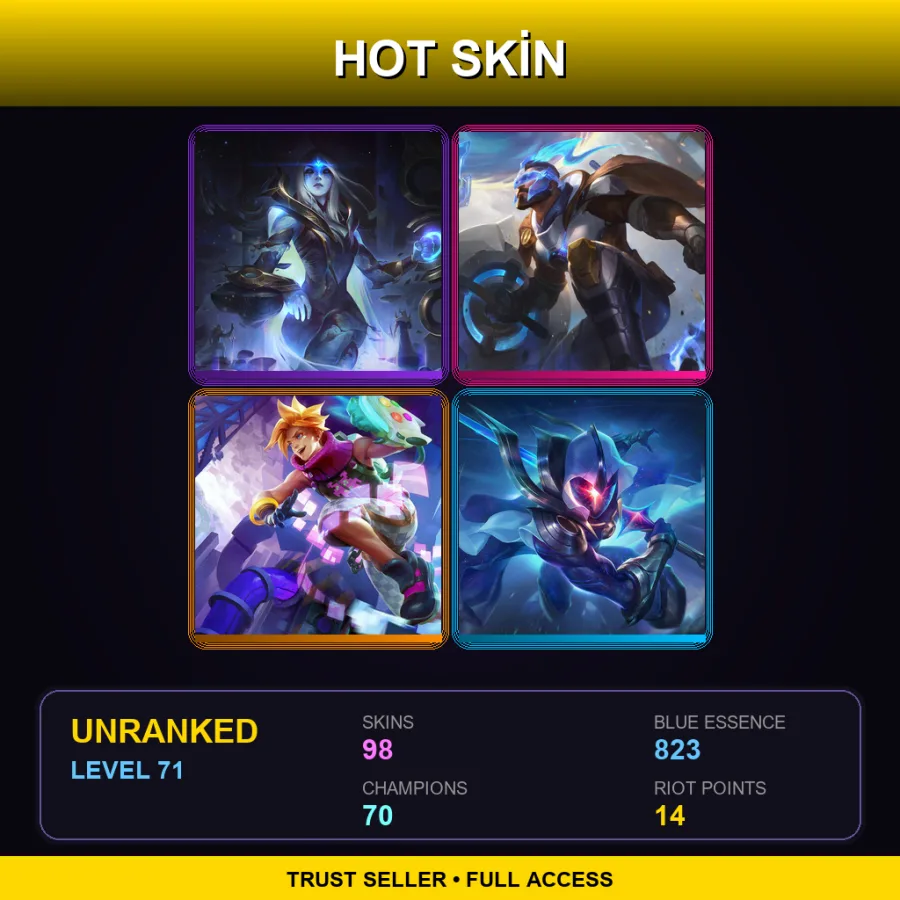 VN | Lv71 | Unranked | 98 Skin | 70 Champ