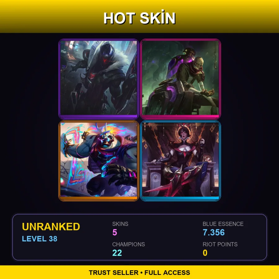 ME | PROJECT: Jhin | Arcane Shimmer Lab Singed | Street Demons Dr. Mundo | Arcana Camille | 5 Skin | 22 Champ | Lv38
