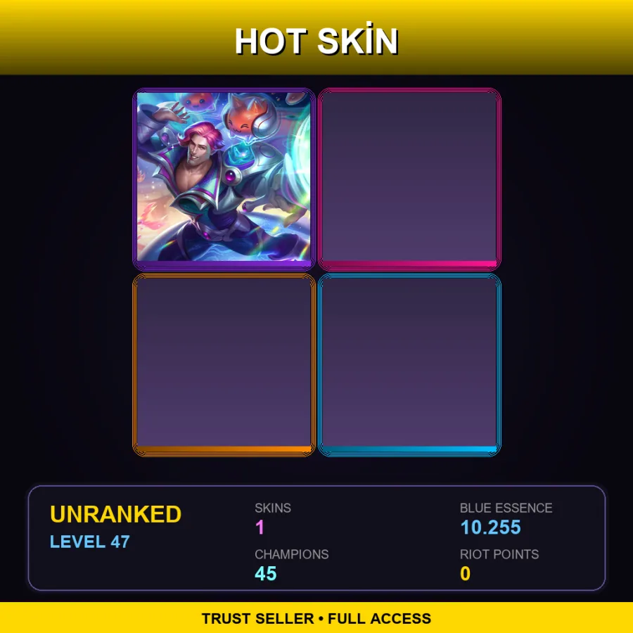 BR | Lv47 | Unranked | 1 Skin | 45 Champ