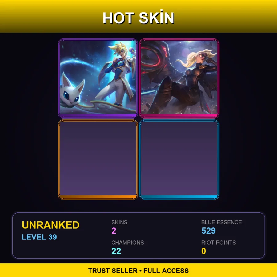 BR | Star Guardian Ezreal | Riot Kayle | 2 Skin | 22 Champ | Lv39