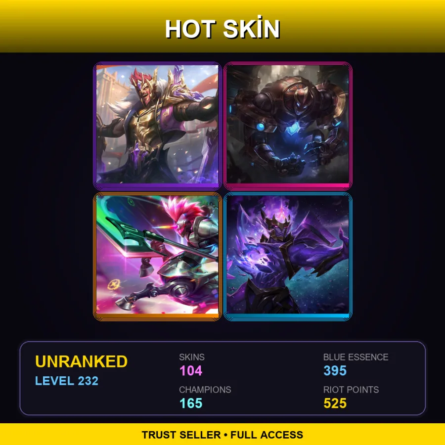 EUNE | Lv232 | Unranked | 104 Skin | 165 Champ — Psyops Master Yi
