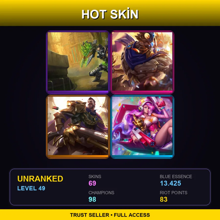 LAS | Lv49 | Unranked | 69 Skin | 98 Champ