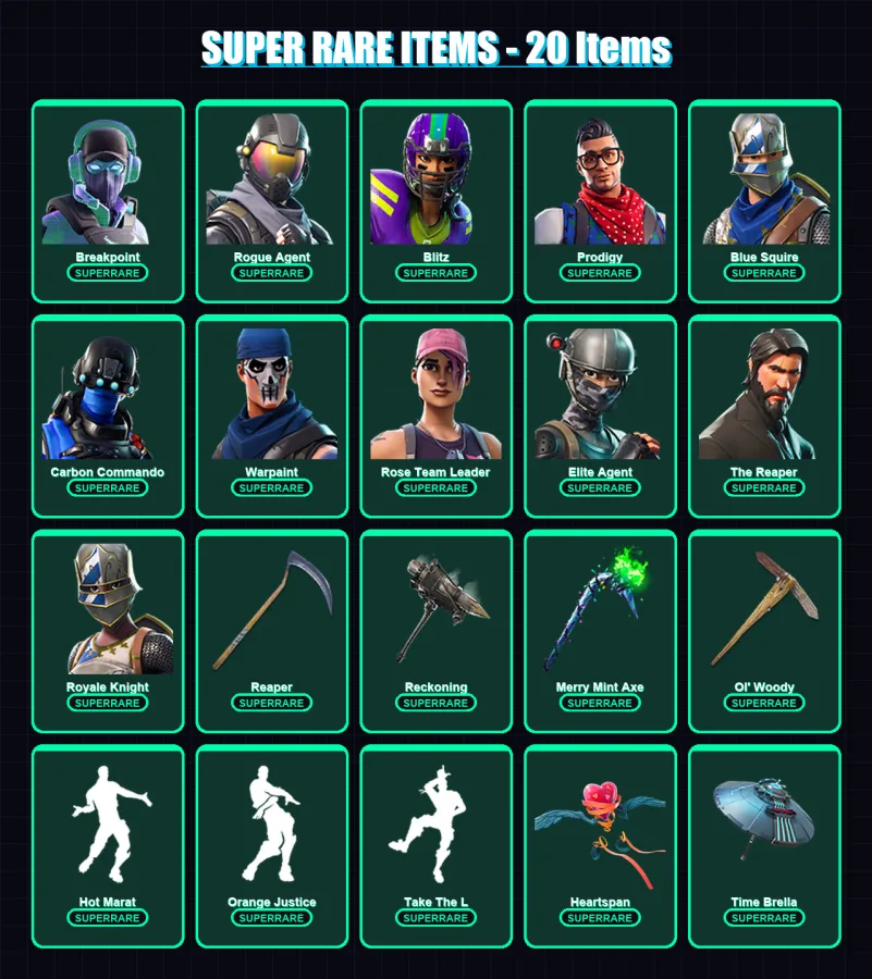 [PC/PSN] | Breakpoint | Rogue Agent | Blitz | Prodigy | Blue Squire | 162 skin | 177 pickaxe | 175 emote | 168 glider | Lv2491