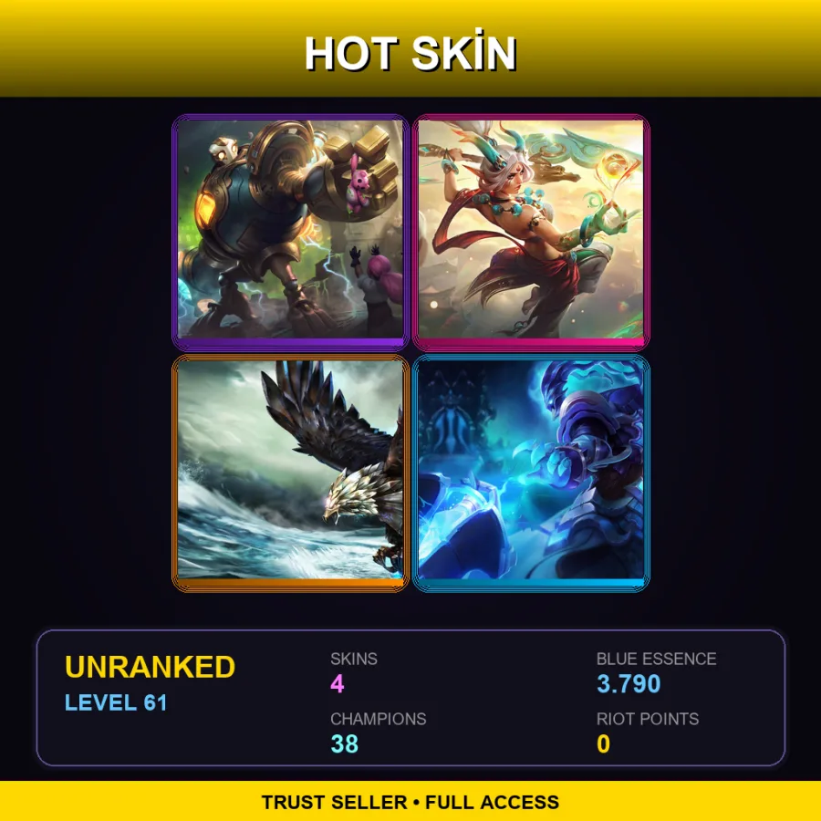 EUNE | Lv61 | Unranked | 4 Skin | 38 Champ — Victorious Blitzcrank