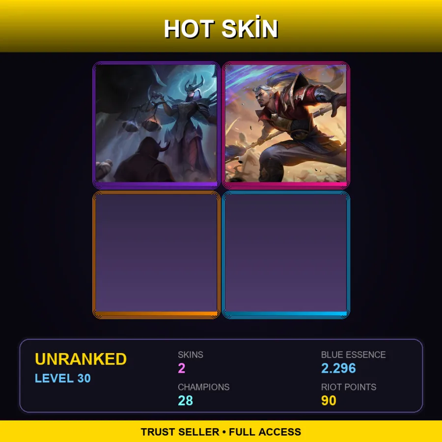 RU | Judgment Kayle | Imperial Xin Zhao | 2 Skin | 28 Champ | Lv30