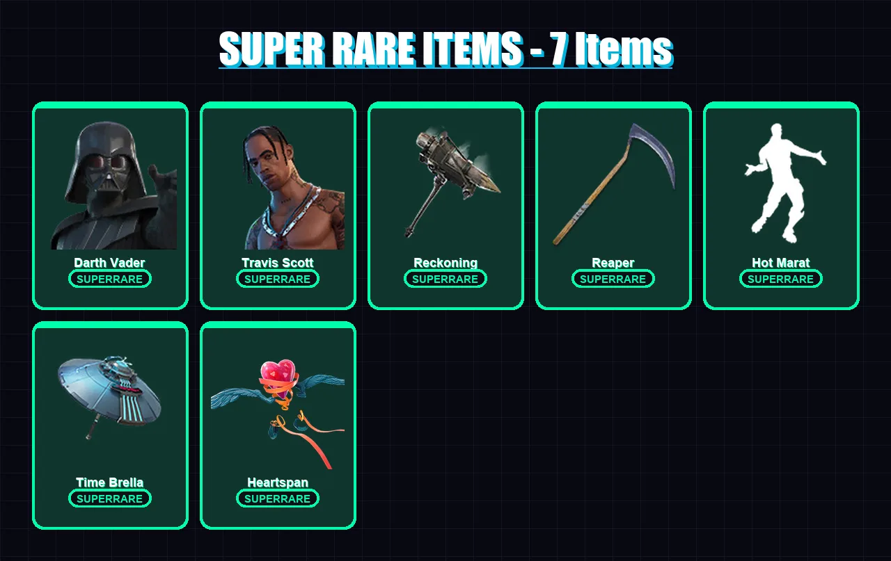 [PS4/PS5/PC] | Darth Vader | Travis Scott | The Scientist | Paradigm (Reality-659) | Malik | 113 skin | 121 pickaxe | 104 emote | 112 glider | Lv152