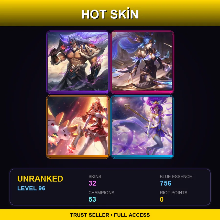 BR | Lv96 | Unranked | 32 Skin | 53 Champ