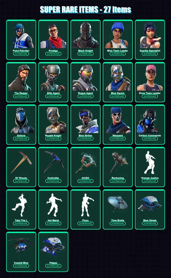 [PS4/PS5/PC] | Point Patroller | Prodigy | Black Knight | 95 skin | Lv1421