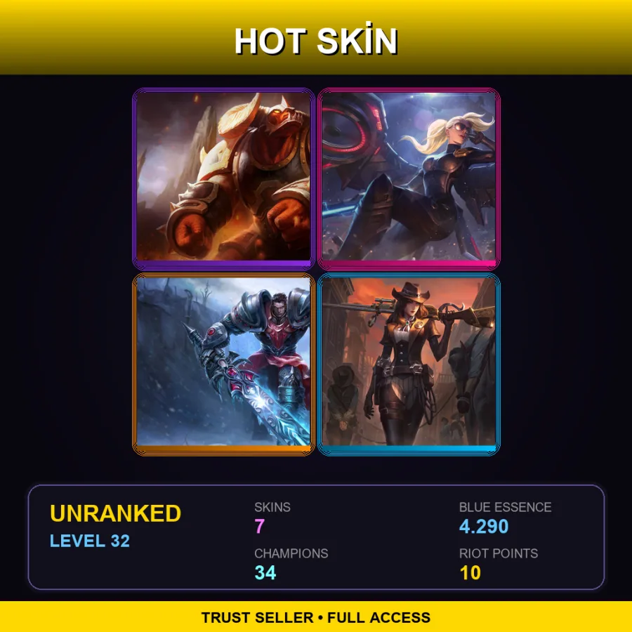 EUNE | Lv32 | Unranked | 7 Skin | 34 Champ — Assassin Master Yi