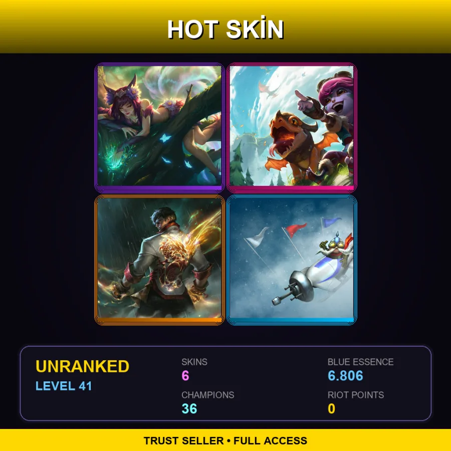 LAS | Lv41 | Unranked | 6 Skin | 36 Champ
