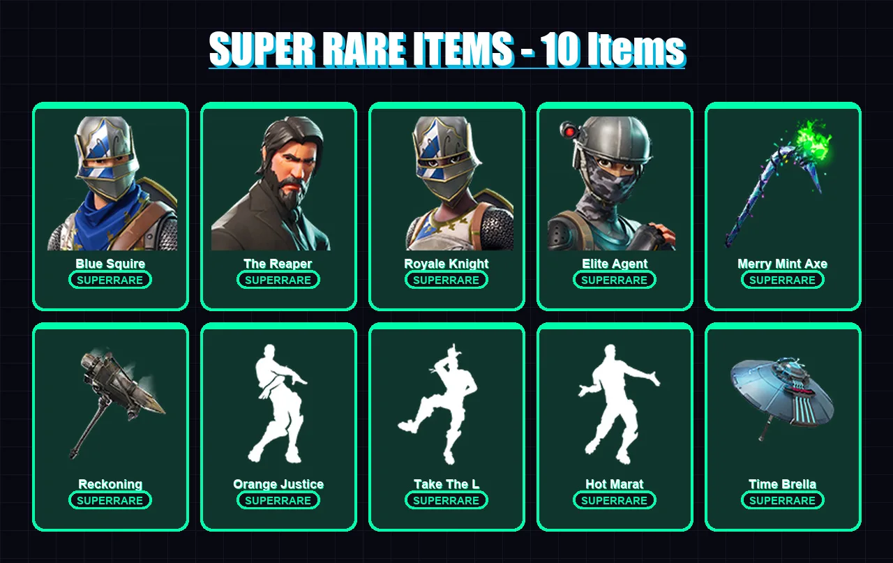 [PS4/PS5/PC] | Blue Squire | The Reaper | Royale Knight | Elite Agent | Peter Griffin | 107 skin | 80 pickaxe | 103 emote | 86 glider | Lv1277