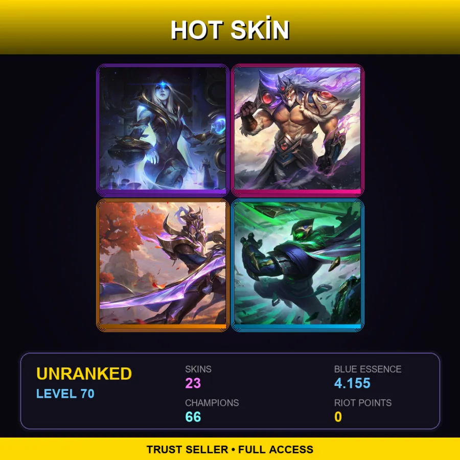 EUNE | Lv70 | Unranked | 23 Skin | 66 Champ
