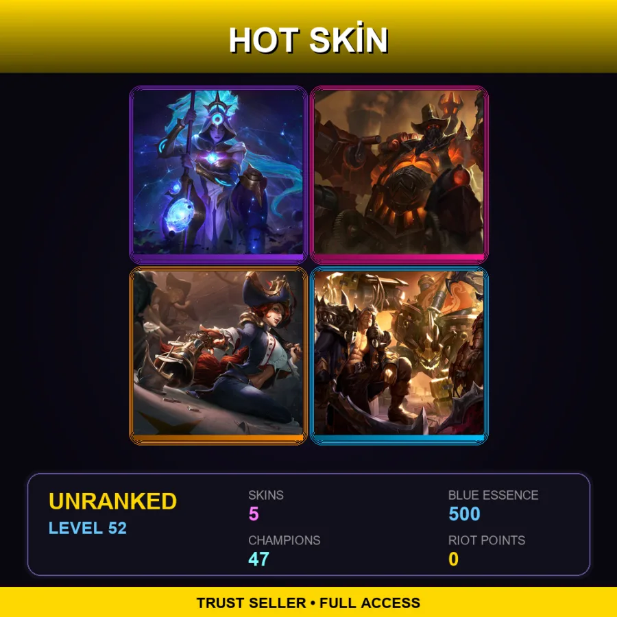 LAS | Lv52 | Unranked | 5 Skin | 47 Champ