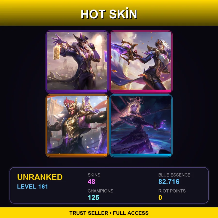 LAN | Lv161 | Unranked | 48 Skin | 125 Champ — Psyops Sona