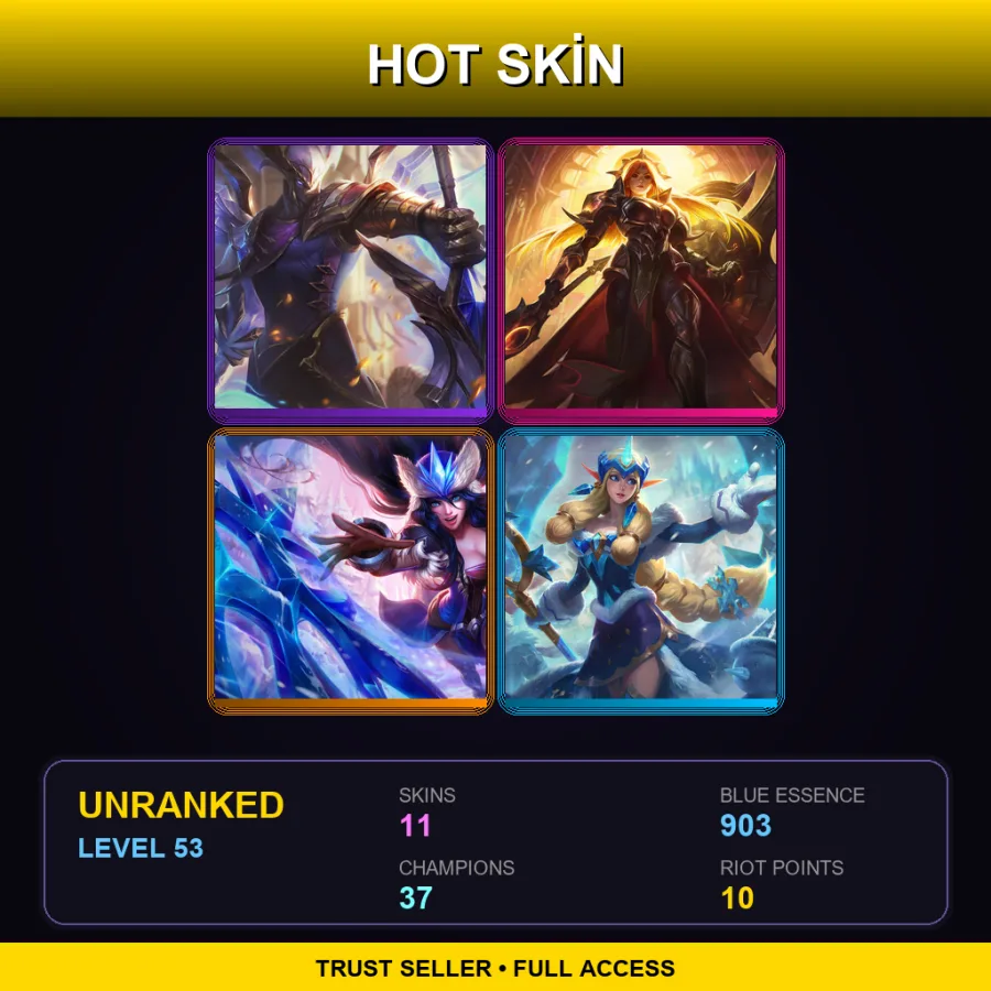 LAS | Lv53 | Unranked | 11 Skin | 37 Champ