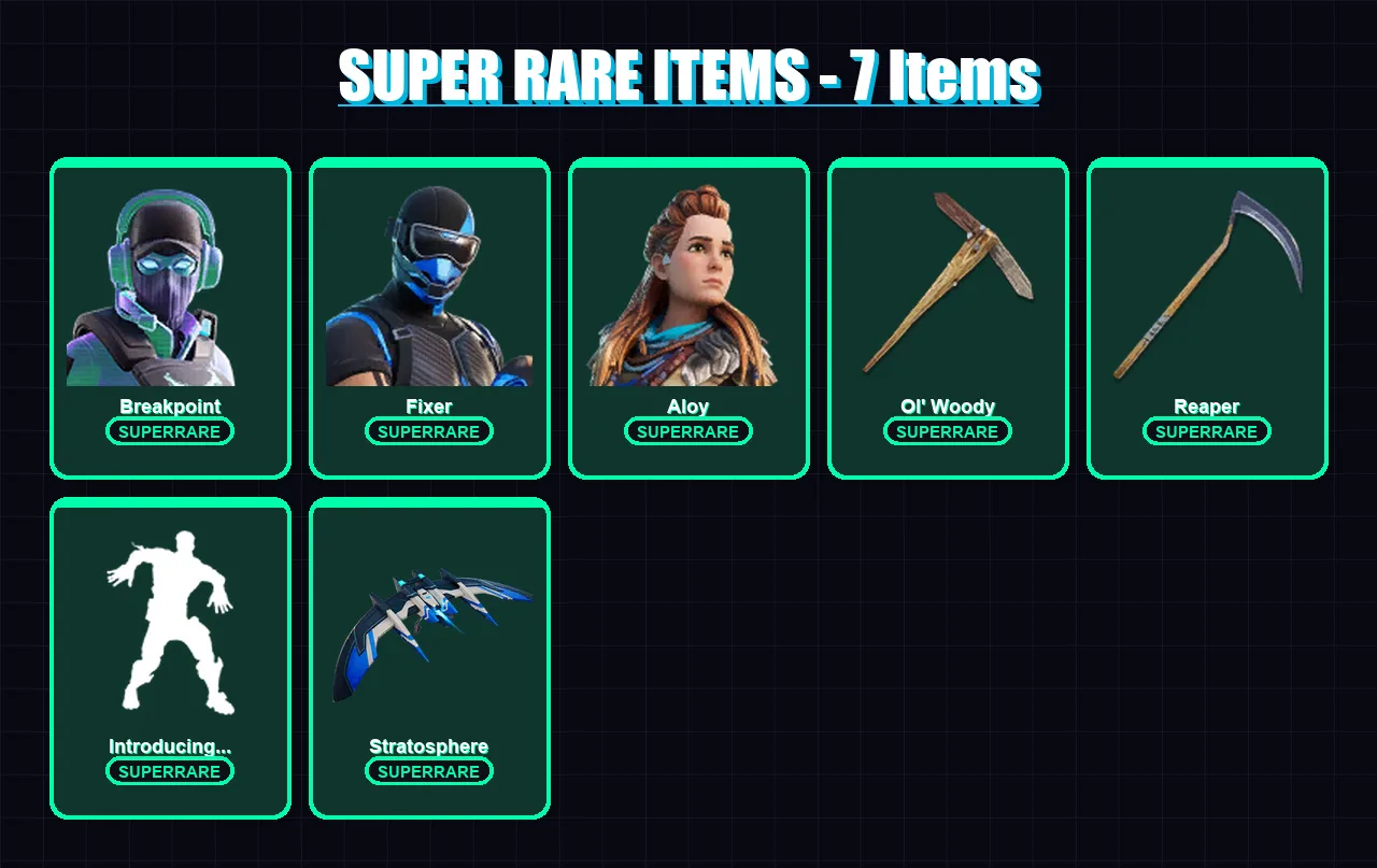 [PC/XBOX/PSN] | Breakpoint | Fixer | Aloy | Midas | Raz | 137 skin | 124 pickaxe | 90 emote | 73 glider | Lv1610