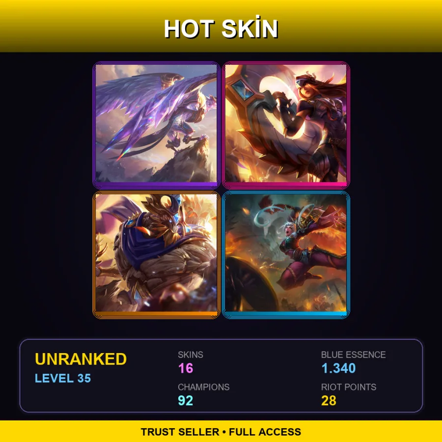 VN | Lv35 | Unranked | 16 Skin | 92 Champ — Victorious Sivir