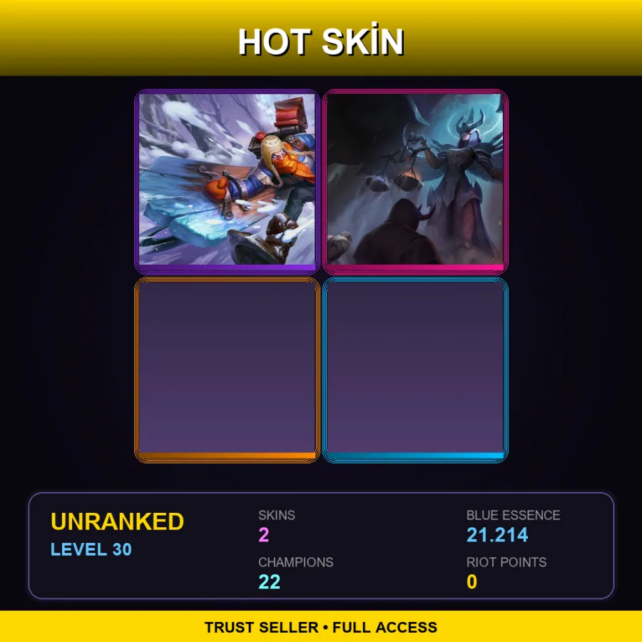 NA | Lv30 | Unranked | 2 Skin | 22 Champ — Judgment Kayle
