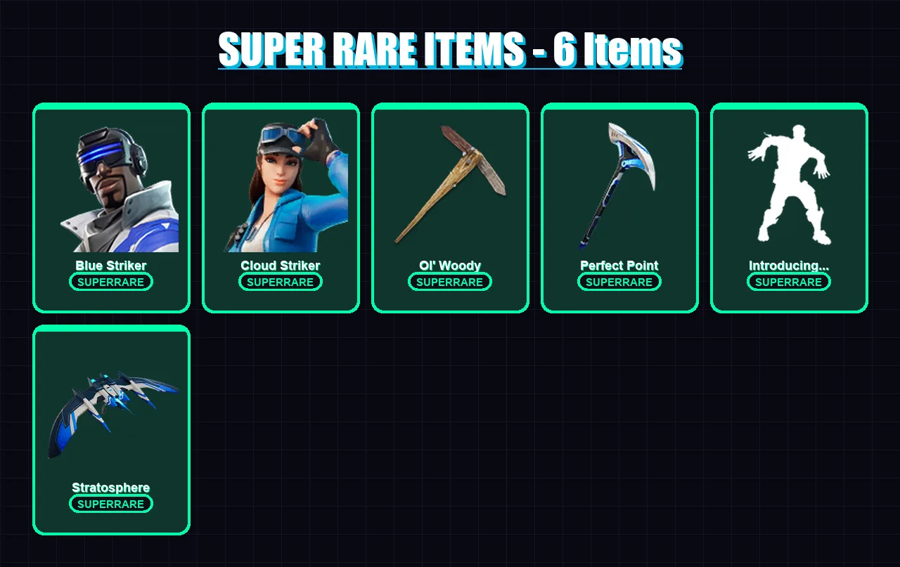 [PS4/PS5/XBOX/PC] | Blue Striker | Cloud Striker | Deadpool | Fade | Kymera | 73 skin | 85 pickaxe | 83 emote | 67 glider | Lv1075