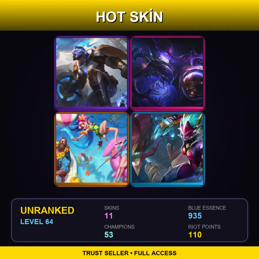 LAS | Lv64 | Unranked | 11 Skin | 53 Champ — Tango Evelynn