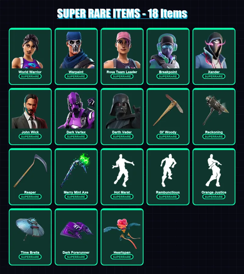 [PC/XBOX/PSN] | Renegade Raider | Reflex | World Warrior | Warpaint | Rose Team Leader | 268 skin | 258 pickaxe | 212 emote | 221 glider | Lv3061