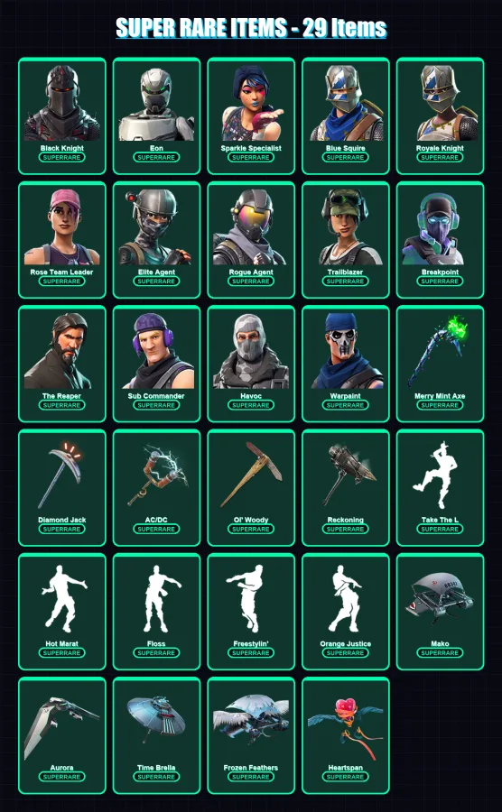 [PC/XBOX/PSN] | Black Knight | Eon | Sparkle Specialist | Blue Squire | Royale Knight | 173 skin | 144 pickaxe | 141 emote | 128 glider | Lv1385 — Fortnite account