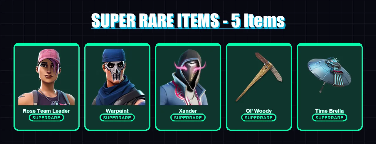 [PC/XBOX/PSN] | Rose Team Leader | Warpaint | Xander | Torin | Kado Thorne | 256 skin | 305 pickaxe | 207 emote | 236 glider | Lv5054