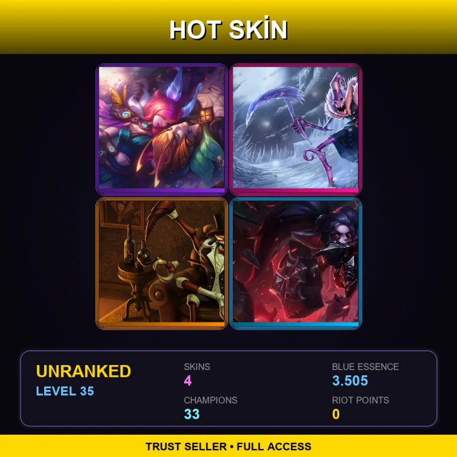 LAS | Lv35 | Unranked | 4 Skin | 33 Champ — Noxus Poppy