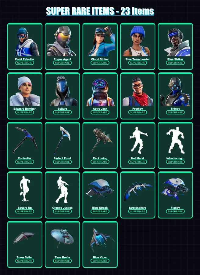 [PS4/PS5/XBOX/PC] | Point Patroller | Rogue Agent | Cloud Striker | 134 skin | Lv1590