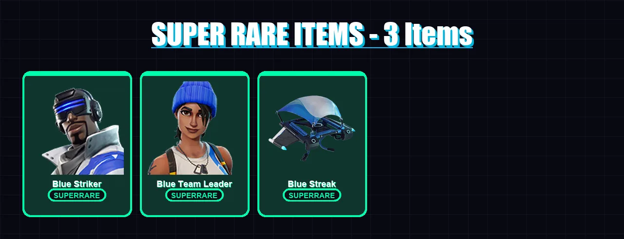 [PS4/PS5/XBOX/PC] | Blue Striker | Blue Team Leader | Enforcer | Deadpool | Ragnarok | 24 skin | 29 pickaxe | 32 emote | 34 glider | Lv556