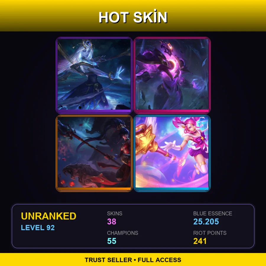 VN | Lv92 | Unranked | 38 Skin | 55 Champ — Dark Star Xerath