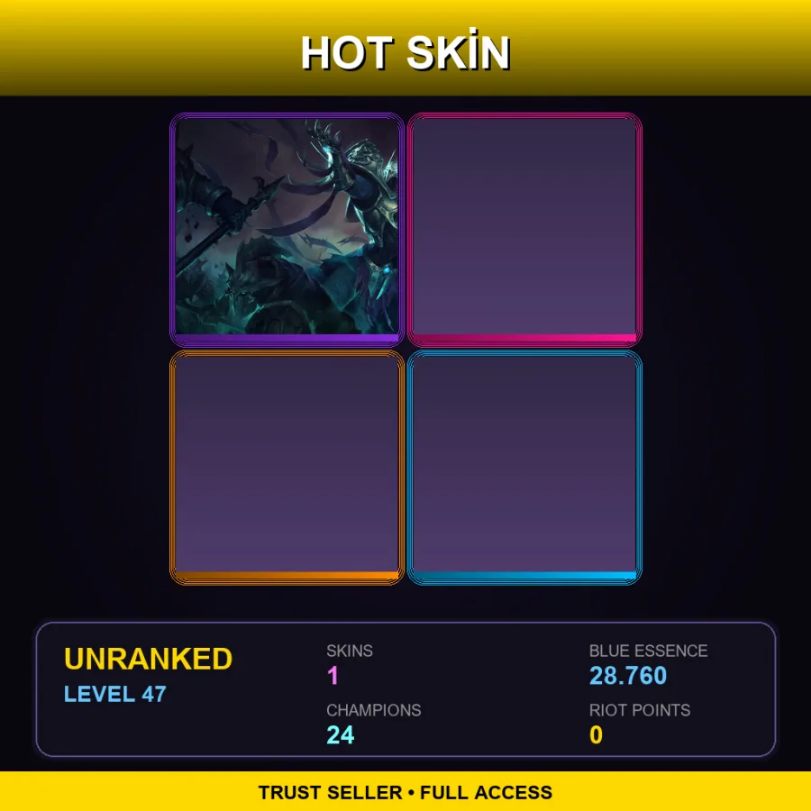 NA | Lv47 | Unranked | 1 Skin | 24 Champ — LoL account