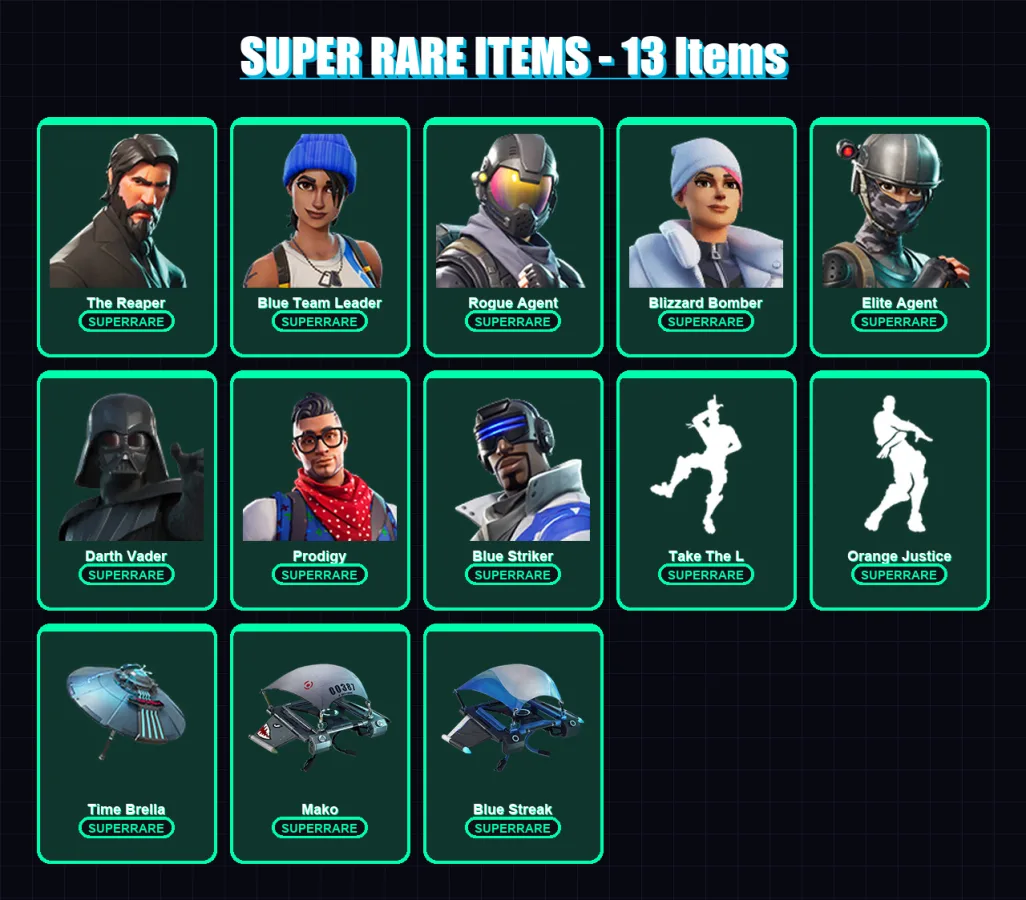 [PS4/PS5/XBOX/PC] | The Reaper | Blue Team Leader | Rogue Agent | 99 skin | Lv2201