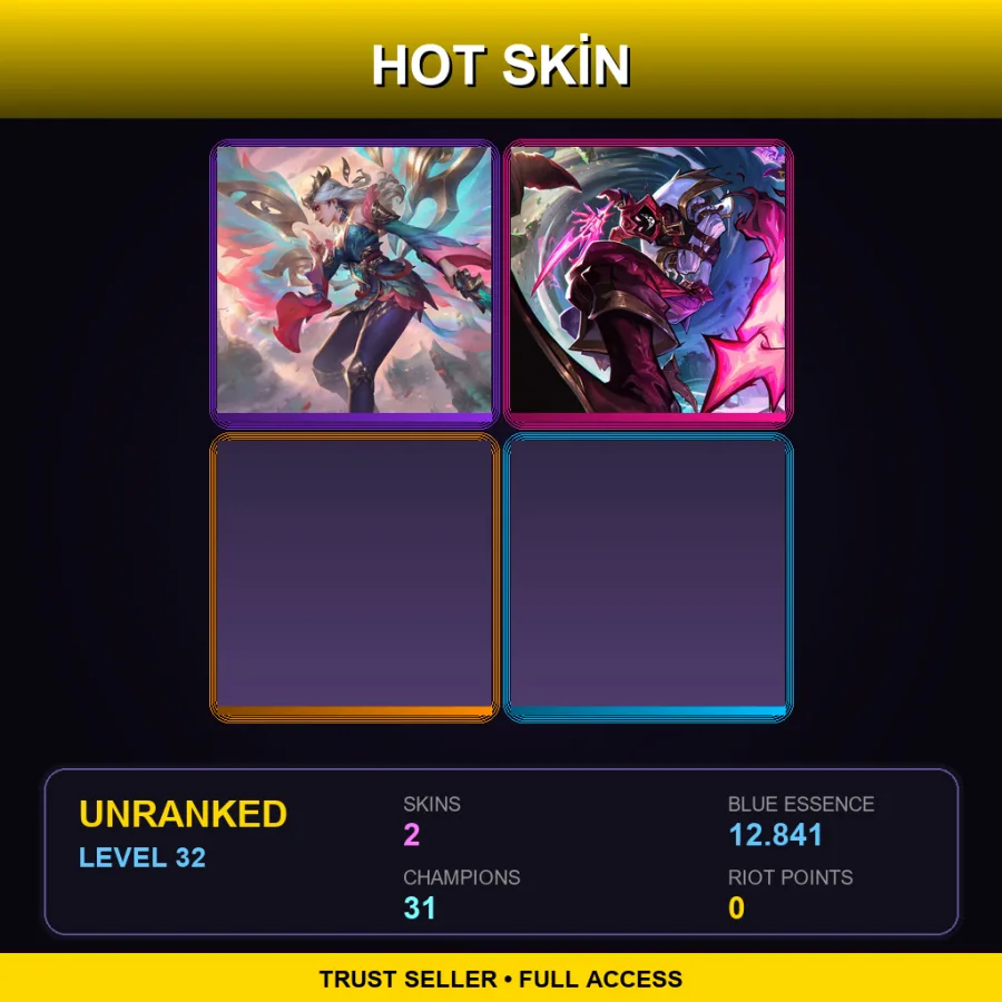 EUNE | Lv32 | Unranked | 2 Skin | 31 Champ