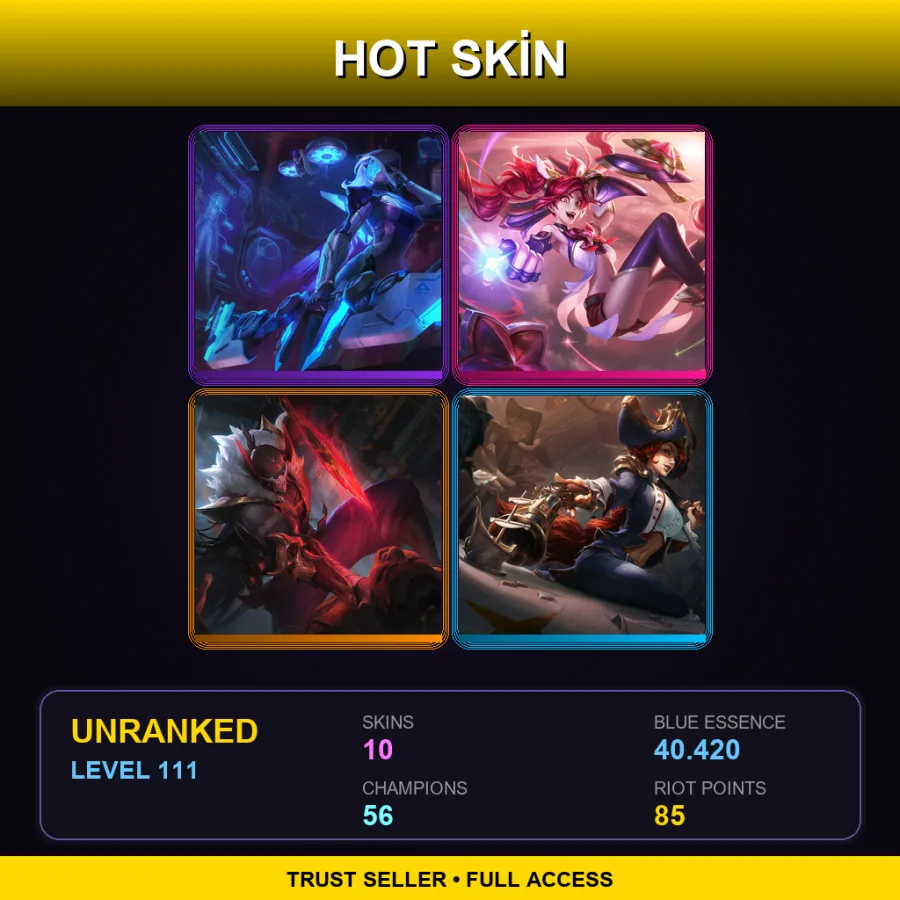LAS | Lv111 | Unranked | 10 Skin | 56 Champ