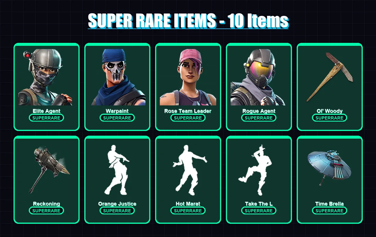 [SWITCH/PC] | Elite Agent | Warpaint | Rose Team Leader | Rogue Agent | The Cube Queen | 136 skin | 195 pickaxe | 147 emote | 156 glider | Lv2677