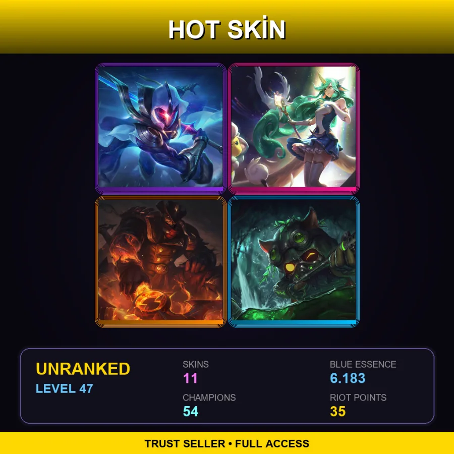 TR | Lv47 | Unranked | 11 Skin | 54 Champ