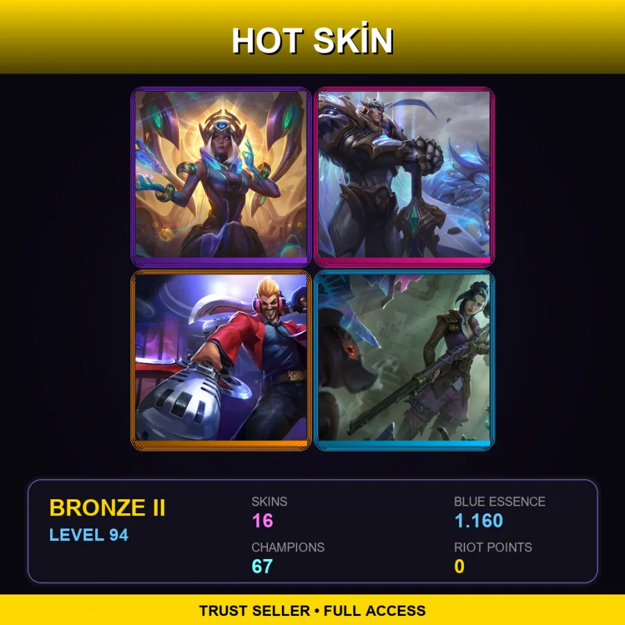LAS | Lv94 | Bronze II | 16 Skin | 67 Champ