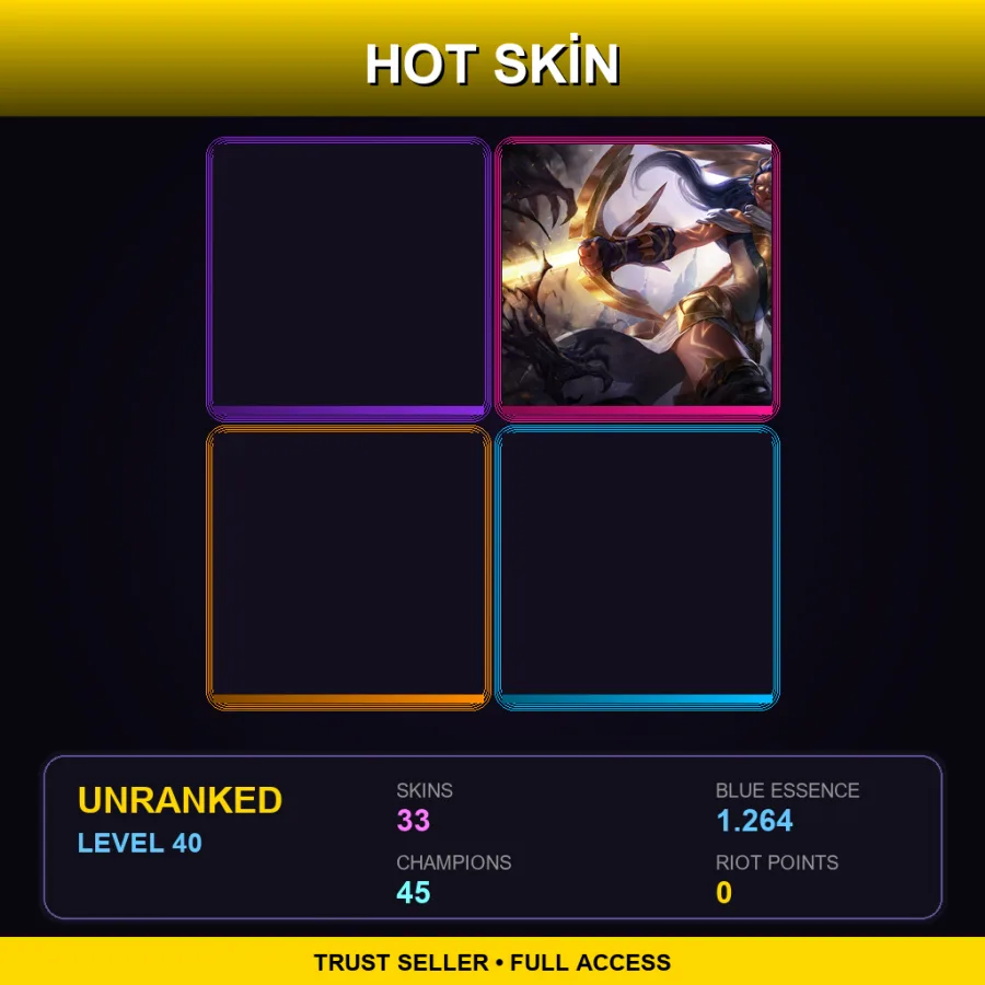 LAN | Lv40 | Unranked | 33 Skin | 45 Champ