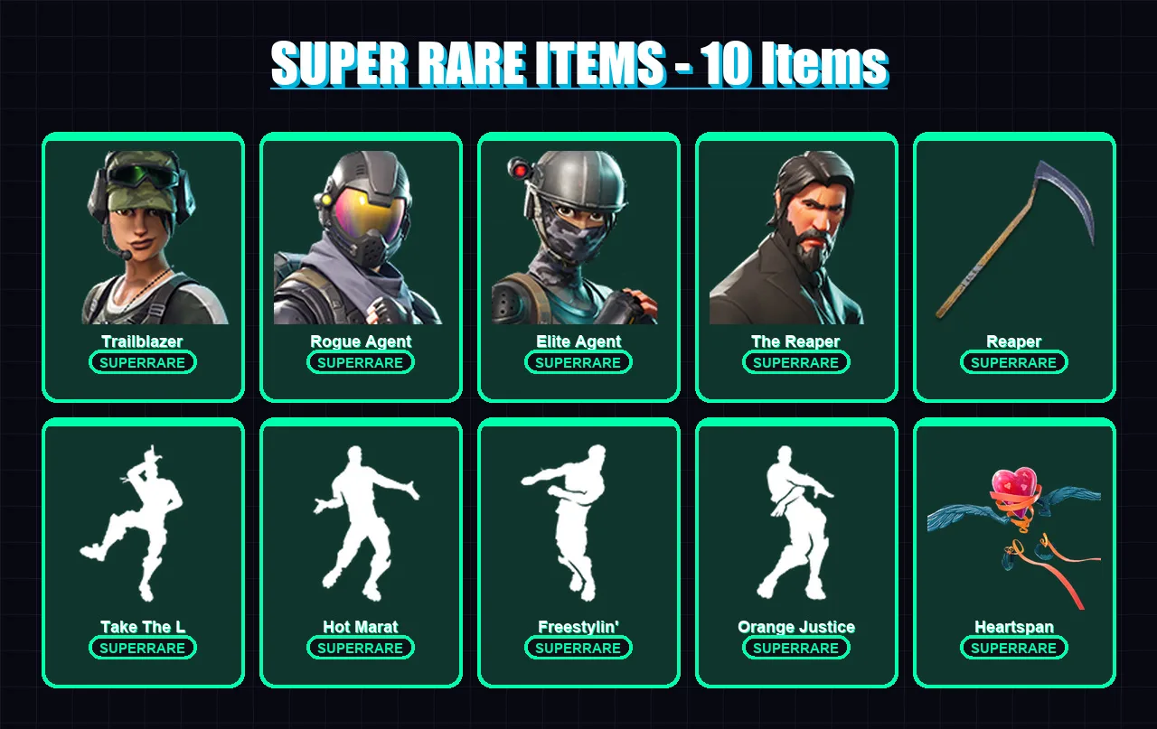 [PC/XBOX/PSN] | Trailblazer | Rogue Agent | Elite Agent | The Reaper | Zenith | 34 skin | 28 pickaxe | 42 emote | 33 glider | Lv518
