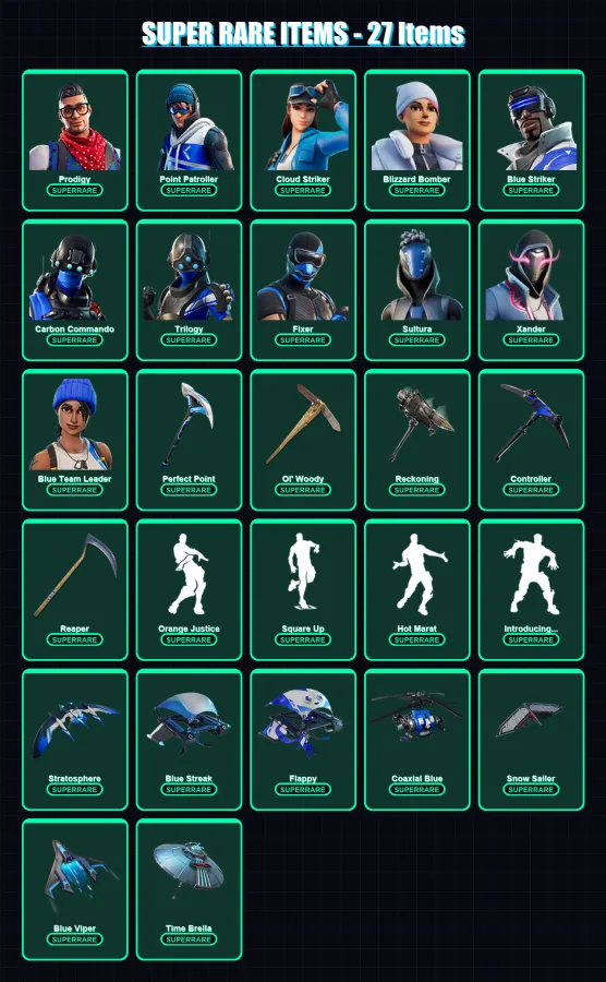 [PS4/PS5/XBOX/PC] | Prodigy | Point Patroller | Cloud Striker | 97 skin | Lv1515