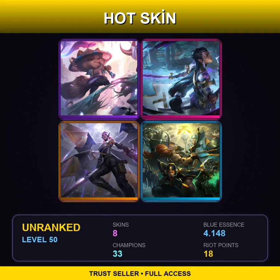 EUNE | Lv50 | Unranked | 8 Skin | 33 Champ — Inkshadow Yone