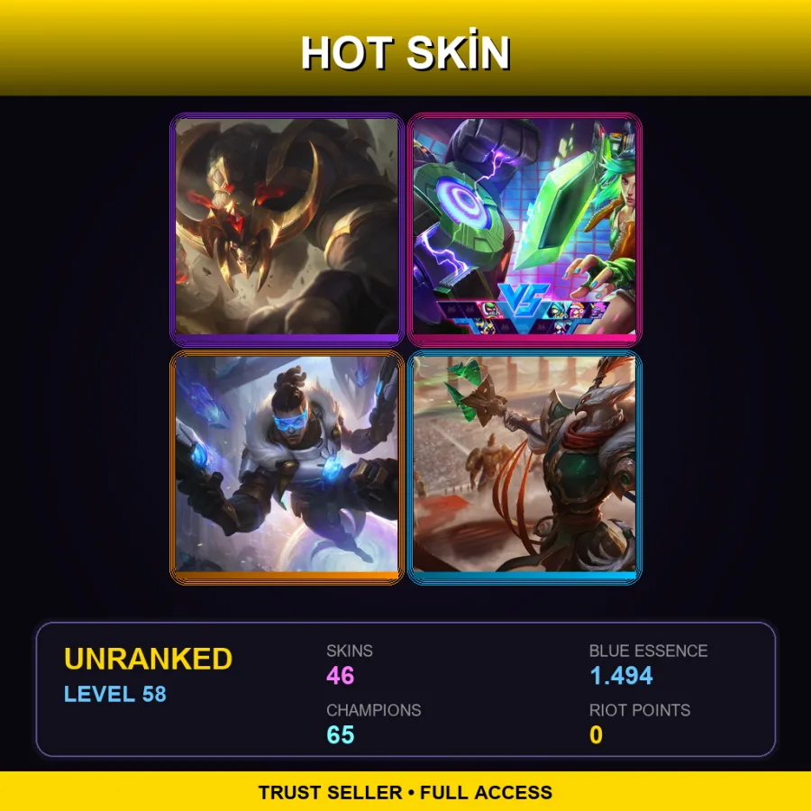 VN | Lv58 | Unranked | 46 Skin | 65 Champ — Conqueror Alistar