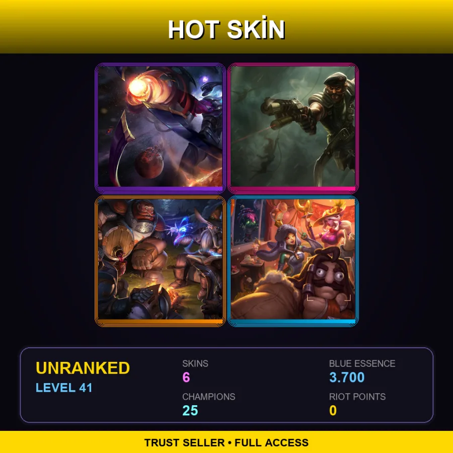 LAS | Lv41 | Unranked | 6 Skin | 25 Champ