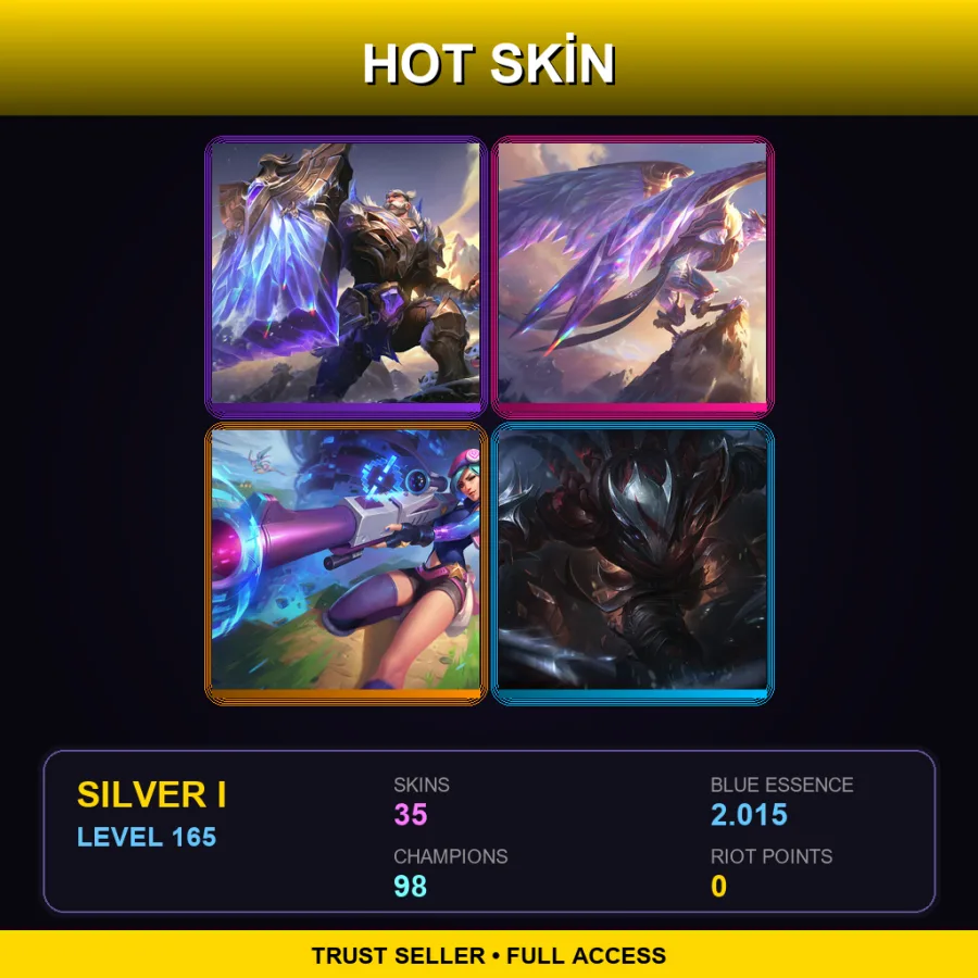 LAS | Lv165 | Silver I | 35 Skin | 98 Champ