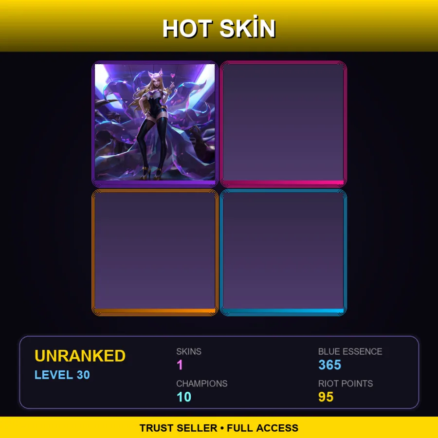 TR | Lv30 | Unranked | 1 Skin | 10 Champ