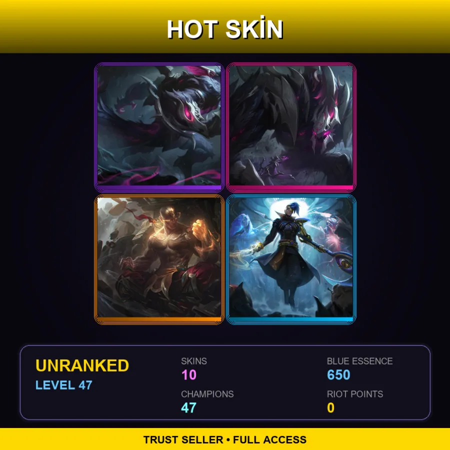 EUW | Lv47 | Unranked | 10 Skin | 47 Champ — Odyssey Kayn