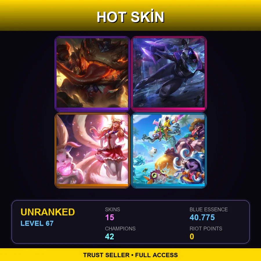 LAN | Lv67 | Unranked | 15 Skin | 42 Champ — Drx Ashe