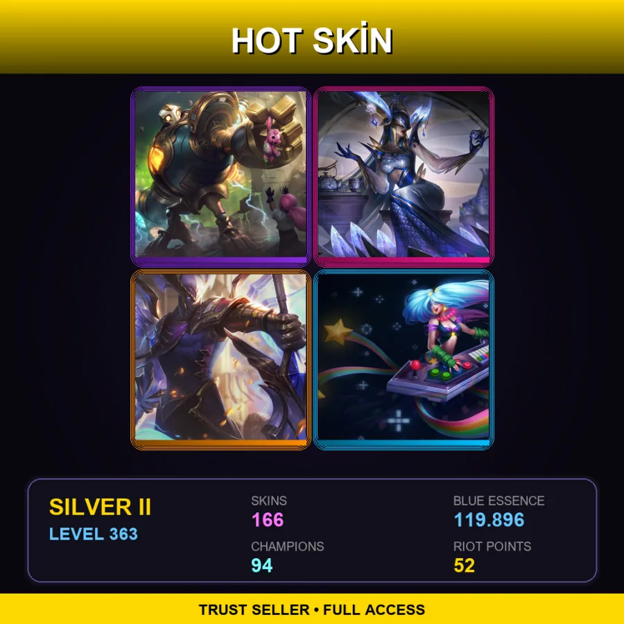 NA | Lv363 | Silver II | 166 Skin | 94 Champ